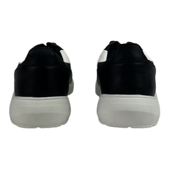 New Kingside Phillip Men US 9.5 Black White Athletic Tetoron Laces Moc-Toe Shoes - Picture 6 of 9